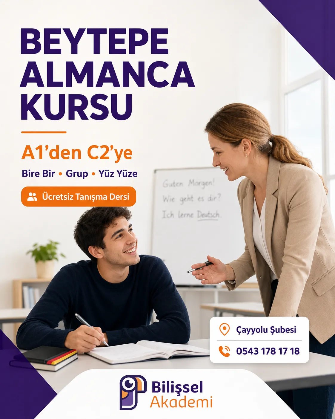 Beytepe Almanca Kursu | Çayyolu’nda A1–C2 Almanca Eğitimi